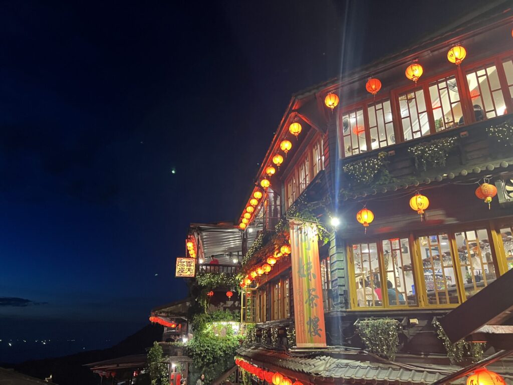台湾・九份の夜の景色